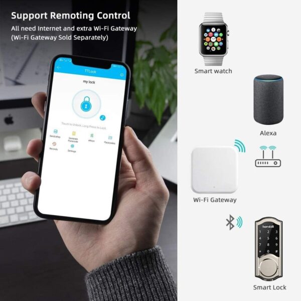 Smart Deadbolt,  Keyless Entry Door Lock for Front Door with Keypad, Bluetooth Smart Locks Work with Alexa, Auto Lock, Digital C - Image 4