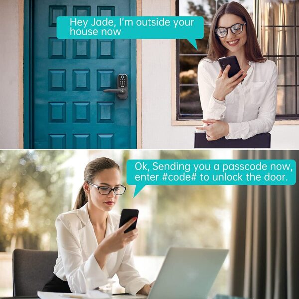 Biometric Electronic Deadbolt Handle Lock - Image 4