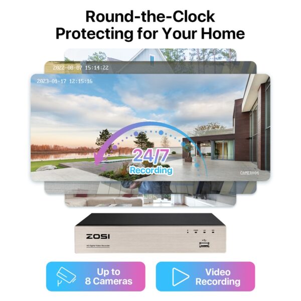 ZOSI 8CH 1080P CCTV System - Image 4
