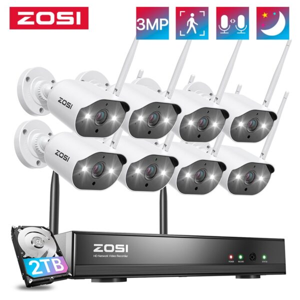 ZOSI WiFi Security Camera System - 8CH, 2K H265+ - Image 2