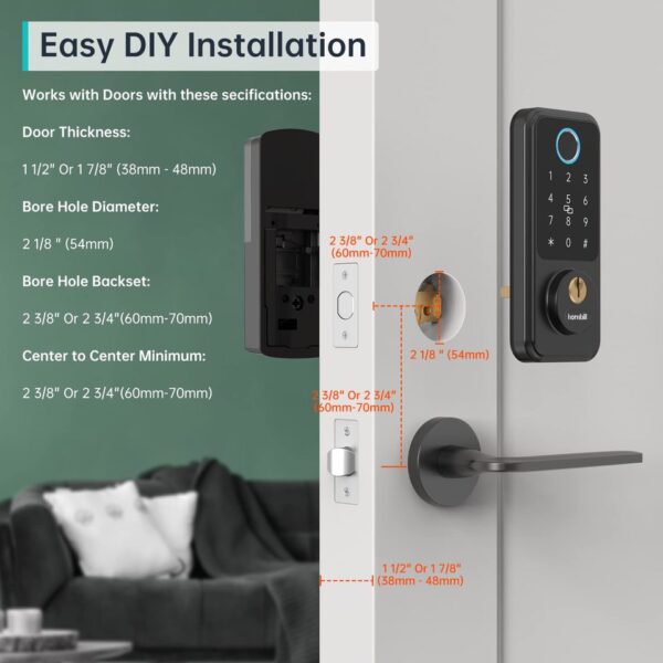 Deadbolt Biometric Electronic Lock - Image 6