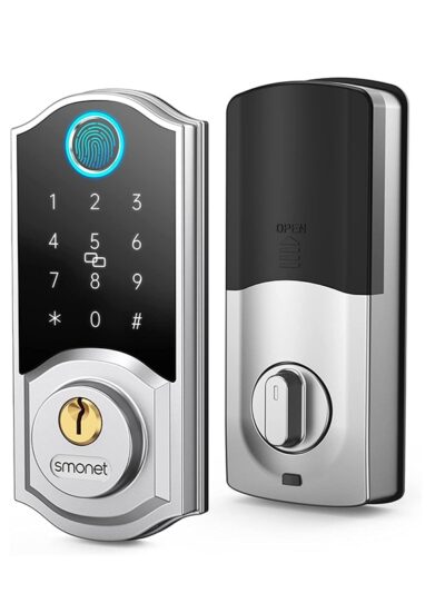 Electronic Door Latch with Biometric and Remote Unlock