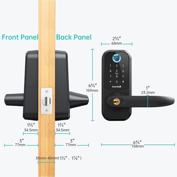 Biometric Electronic Deadbolt Handle Lock - Image 6