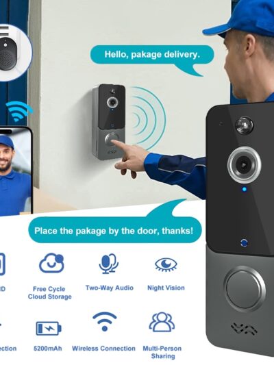 Outdoor Wireless Doorbell with Night Vision
