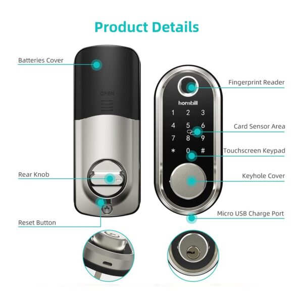 Keyless Entry Front Door Lock - Image 9