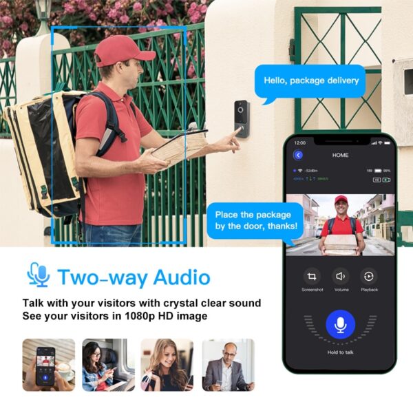 Smart Home Security Doorbell Camera - Image 3